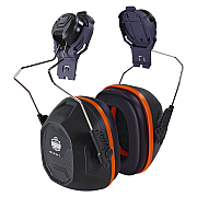 ergodyne Skullerz 8880 NRR 26dB Hard Hat Mounted Earmuffs, Full Brim, Gray (EGO60259)