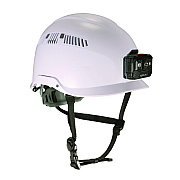 ergodyne Class C Safety Helmet with LED Light and Adjustable Venting, 6-Point Rachet Suspension, White (EGO60265)