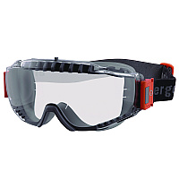 ergodyne Skullerz MODI OTG Anti-Scratch and Enhanced Anti-Fog Safety Goggles with Elastic Strap, Clear Lens (EGO60300)