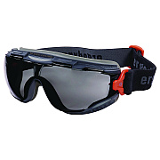 ergodyne Skullerz ARKYN Anti-Scratch and Enhanced Anti-Fog Safety Goggles with Elastic Strap, Smoke (EGO60309)