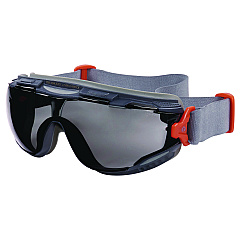 ergodyne Skullerz ARKYN Anti-Scratch and Enhanced Anti-Fog Safety Goggles with Neoprene Strap, Smoke (EGO60311)