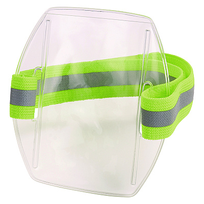 ergodyne Squids 3388 Wrist ID/Badge Holder, Vertical, Hi-Vis Lime, 3.5 x 5.5 Holder, 2.75 x 3.75 Insert (EGO19973)
