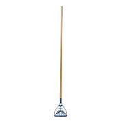Boardwalk Quick Change Metal Head Mop Handle for No. 20 and Up Heads, 62" Wood Handle (BWK605)