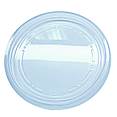 Fabri-Kal Recycleware Round Deli Container Lids, Flat Plug Fit, Clear, Plastic, 500/Carton (FABLRD)