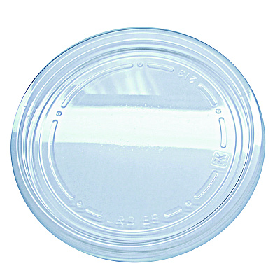 Fabri-Kal Recycleware Round Deli Container Lids, Flat Plug Fit, Clear, Plastic, 500/Carton (FABLRD)