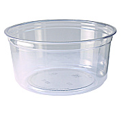 Fabri-Kal Recycleware Round Deli Container, 12 oz, 4.6" Diameter x 2.3" h, Clear, Plastic, 500/Carton (FABRD12)