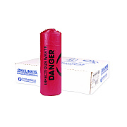 Inteplast Group Institutional Low-Density Can Liners, Infectious Waste Biohazard, 33 gal, 1.3 mil, 33 x 39, Red, Interleaved, 25/RL, 6 RL/CT (IBSSL3339R)