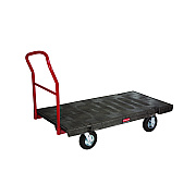 Rubbermaid Commercial Heavy-Duty Platform Truck Cart, 1,200 lb Capacity, 24 x 48 Platform, Black (RCP443610BLA)