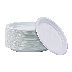 Boardwalk Hi-Impact Plastic Dinnerware, Plate, 9" dia, White, 500/Carton (BWKPLTHIPS9WH)