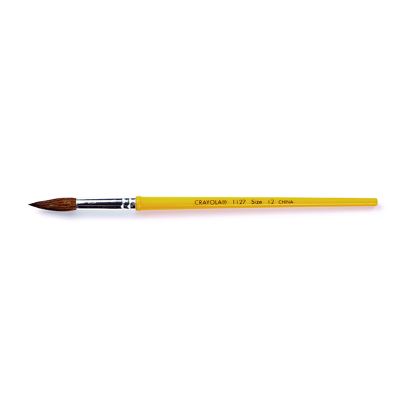 Crayola Watercolor Brush Set, Size 12, Camel-Hair Blend, Round Profile, 3/Pack (CYO051127012)