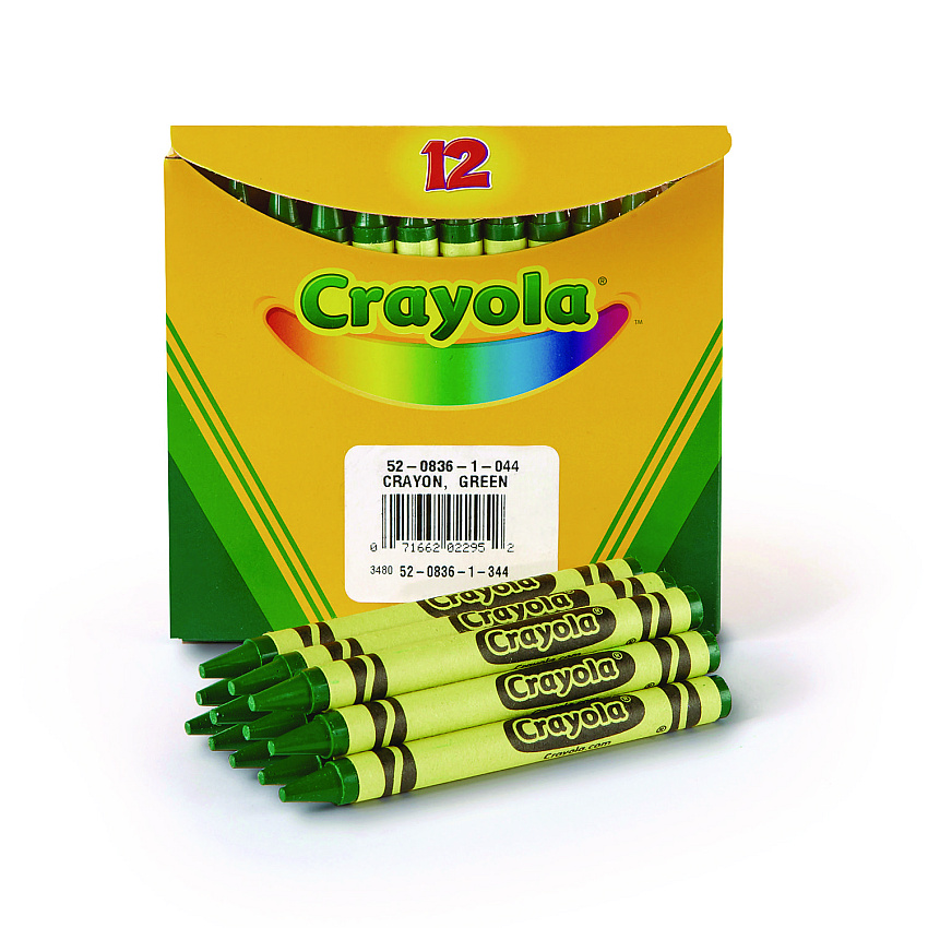 Crayola Bulk Crayons, Green, 12/Box (CYO520836044)