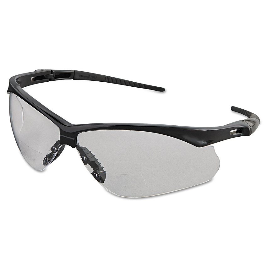 KleenGuard V60 Nemesis Rx Reader Safety Glasses, Black Frame, Clear Lens, +2.5 Diopter Strength (KCC28627)