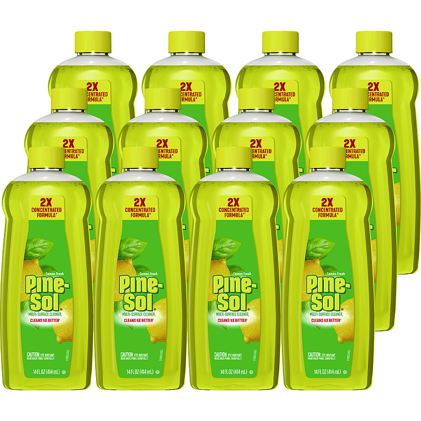 Pine-Sol Multi-Surface Cleaner Concentrated, Lemon Fresh Scent, 14 oz Bottle, 12/Carton (CLO60148CT)