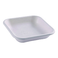 Eco-Products Vanguard Worldview Renewable and Compostable Sugarcane Takeout Containers, 9.9 oz, 5 x 5 x 1, White, Sugarcane, 800/Carton (ECOEPSCS5NFA)