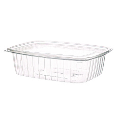 Eco-Products Renewable and Compostable Rectangular Deli Containers, 48 oz, 8 x 6 x 2, Clear, Plastic, 50/Pack, 4 Packs/Carton (ECOEPRC48)