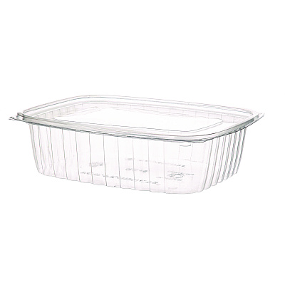 Eco-Products Renewable and Compostable Rectangular Deli Containers, 48 oz, 8 x 6 x 2, Clear, Plastic, 50/Pack, 4 Packs/Carton (ECOEPRC48)