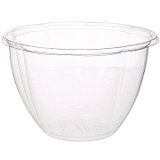 Eco-Products Salad Bowls, 48 oz, 6.69" Diameter x 4.38"h, Clear, Plastic, 300/Carton (ECOEPSB48BASE)