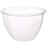 Eco-Products Salad Bowls, 48 oz, 6.69" Diameter x 4.38"h, Clear, Plastic, 300/Carton (ECOEPSB48BASE)