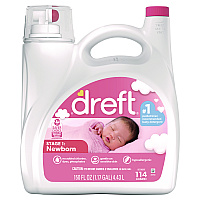 Dreft Ultra Laundry Detergent, Baby Powder Scent, 150 oz Bottle, 4/Carton (PGC12128)