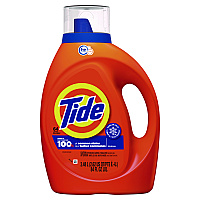 Tide HE Laundry Detergent, Original Scent, Liquid, 64 Loads, 84 oz Bottle (PGC12110EA)
