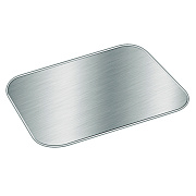 HFA Laminated Board Lid, 5.5 x 4.5, Silver/White, Aluminum, 1,000/Carton (HFA2059L)