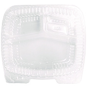 HFA Handi-Lock Three-Compartment Food Container, 8 x 3 x 8.87, Clear, Plastic, 250/Carton (HFA6093S250)