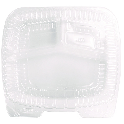 HFA Handi-Lock Three-Compartment Food Container, 8 x 3 x 8.87, Clear, Plastic, 250/Carton (HFA6093S250)