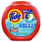 Tide PODS Laundry Detergent, Clean Breeze, 36 oz Tub, 42 Pacs/Tub (PGC00998EA)