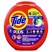 Tide PODS Laundry Detergent, Spring Meadow, 66 oz Tub, 76 Pacs/Tub (PGC09166EA)