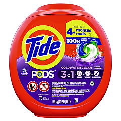 Tide PODS Laundry Detergent, Spring Meadow, 66 oz Tub, 76 Pacs/Tub (PGC09166EA)