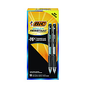 BIC Break-Resistant Mechanical Pencils with Erasers, 0.7 mm, HB (#2), Black Lead, Assorted Barrel Colors, 12/Pack (BICMV7PR11BLK)