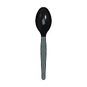 Dixie Mediumweight Polystyrene Wrapped Cutlery, Teaspoon, Black, 1,000/Carton (DXETM53C1)