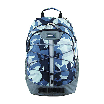 FUEL Terra Sport Bungee Backpack, 15.5", 12.5 x 7.75 x 18, Midnight Camo (117870STMNC)