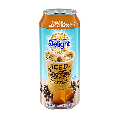 International Delight Iced Coffee, Caramel Macchiato, 15 oz Can, 12/Carton (ITDWWI07500)