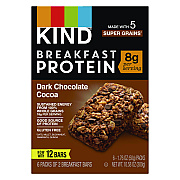 KIND Breakfast Protein Bars, Dark Chocolate Cocoa, 1.76 oz Two-Bar Packs, 6/Box (KNDPHW41936)