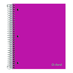 Oxford Five-Subject Notebook, 5 Subject, College Rule, Randomly Assorted Cover Color, (200) 11 x 9 Sheets (OXF10588)