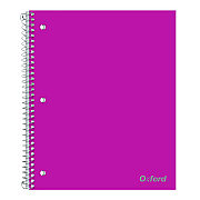 Oxford Poly One-Subject Notebook, 1 Subject, College Rule, Randomly Assorted Cover Color, (100) 11 x 9 Sheets (OXF10590)