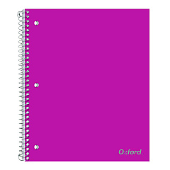 Oxford Poly One-Subject Notebook, 1 Subject, College Rule, Randomly Assorted Cover Color, (100) 11 x 9 Sheets (OXF10590)