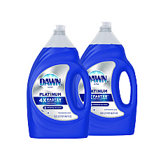 Dawn Platinum Liquid Dish Detergent, Refreshing Rain, 54.8 oz Bottle, 2/Pack (PGC04504)