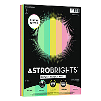 Astrobrights Color Paper - "Punchy Pastels" Assortment, 24 lb Bond Weight, 8.5 x 11, Assorted, 200/Pack (WAU91741)