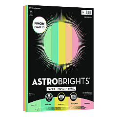 Astrobrights Color Paper - "Punchy Pastels" Assortment, 24 lb Bond Weight, 8.5 x 11, Assorted, 200/Pack (WAU91741)