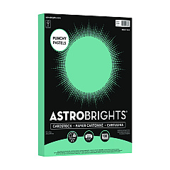 Astrobrights Color Cardstock -"Punchy Pastels" Assortment, 65 lb Cover Weight, 8.5 x 11, Breezy Blue, 100/Pack (WAU91784)