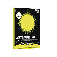 Astrobrights Color Cardstock -"Punchy Pastels" Assortment, 65 lb Cover Weight, 8.5 x 11, Lively Lemon, 100/Pack (WAU91785)