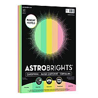 Astrobrights Color Cardstock -"Punchy Pastels" Assortment, 65 lb Cover Weight, 8.5 x 11, Assorted, 100/Pack (WAU91786)