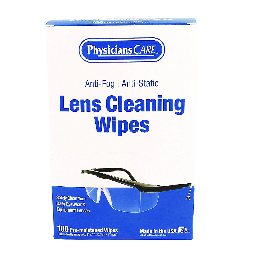 PhysiciansCare Lens Cleaning Wipe, 100/Box (PHY91295)