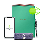 Rocketbook Flip Smart Notepad, Black Cover, Lined/Dot Grid Rule, 6 x 8.8, White, 36 Sheets (RKBFLPERCCCEFR)