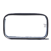 Pep Rally Pencil Pouch, 9.25" x 2.17" x 5.12", Clear/Black (61748)