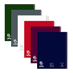 Roaring Spring Lefty Notebook, 1 Subject, College Rule, Randomly Asst Cover Color, (200) 11 x 8.5 Sheets (ROA11096)