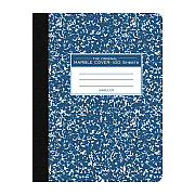 Roaring Spring Hardcover Marble Composition Book, Unruled, Blue Marble Cover, (100) 9.75 x 7.5 Sheets (ROA77261)