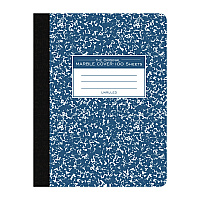 Roaring Spring Hardcover Marble Composition Book, Unruled, Blue Marble Cover, (100) 9.75 x 7.5 Sheets (ROA77261)